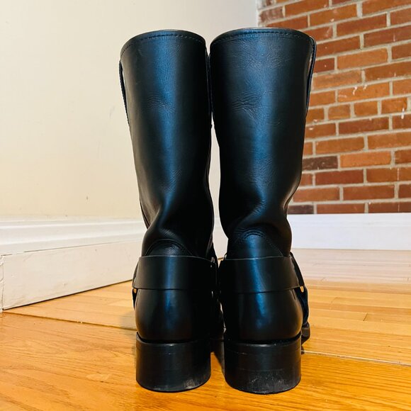 Vintage Frye Men's 87350 Size 13 M Black 14" Harness Boots Made In USA EUC - Picture 15 of 16